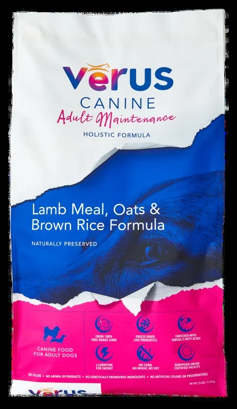 VēRUS Adult Maintenance Lamb Meal, Oats & Brown Rice Holistic Formula