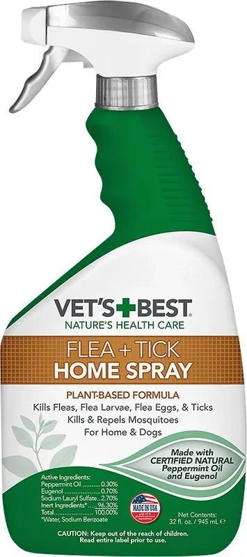 Vet’s Best Indoor Flea & Tick Spray for Dogs & Cats