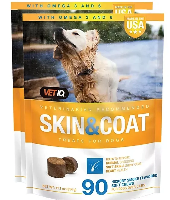 VETIQ Skin & Coat Soft Dog Chews, Hickory Smoke Flavored (90 ct., 2 pk.)