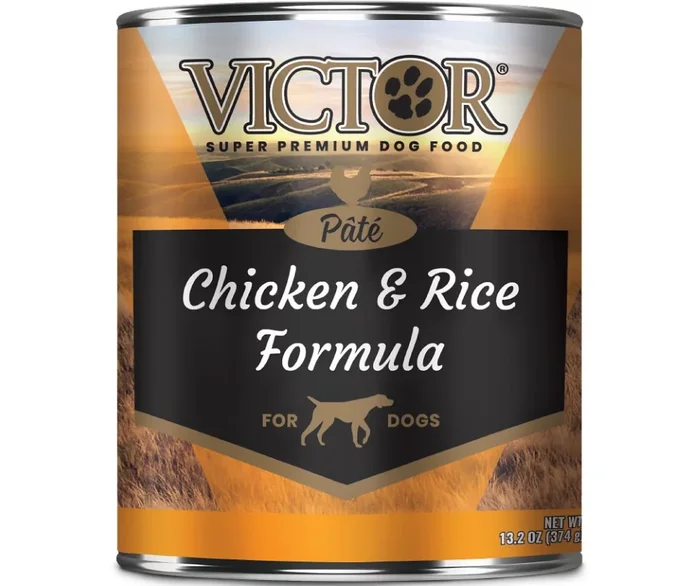 Victor – All Breeds, Adult Dog Chicken & Rice Paté Formula Canned Dog Food