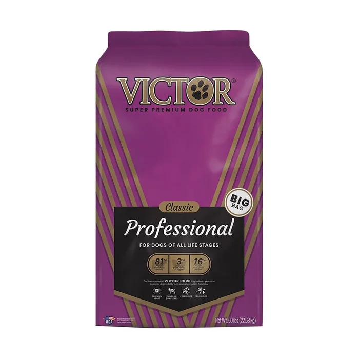 Victor Classic Professional Dry Dog Food – Beef. Chicken, & Pork – 50lb Bag