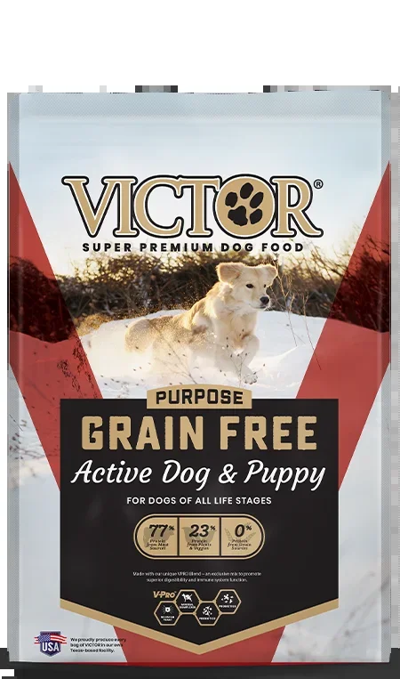 Victor Grain Free Active Dog & Puppy Dry Dog Food – Multi-Protein – 30lb Bag