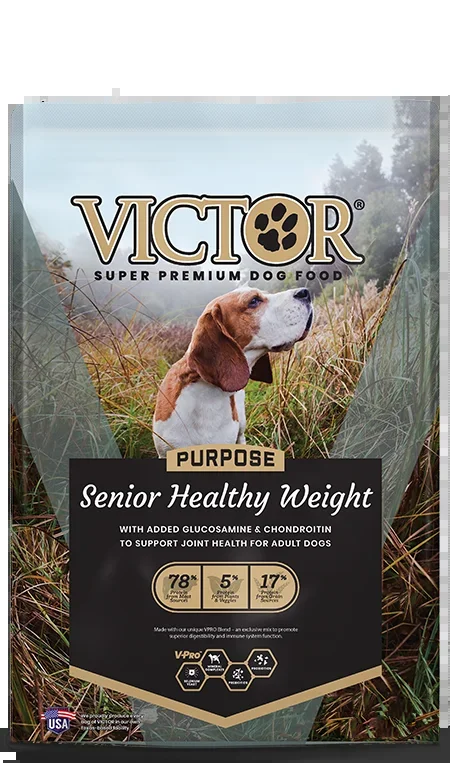 Victor Purpose Healthy Weight Senior Dry Dog Food – Multi-Protein – 40lb Bag