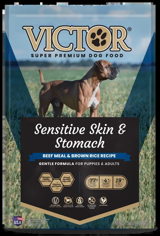 VICTOR Sensitive Skin and Stomach ‰ÛÒ Beef Meal and Brown Rice Recipe – 5lb