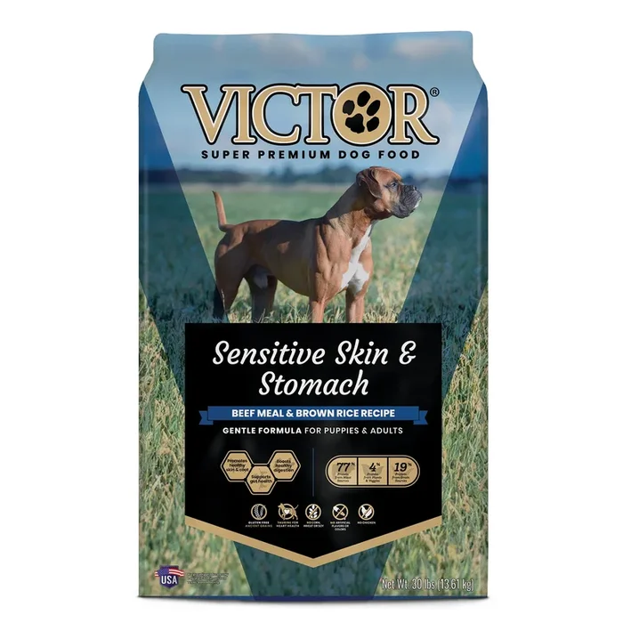 VICTOR Sensitive Skin and Stomach Beef Meal and Brown Rice Recipe – 30lb