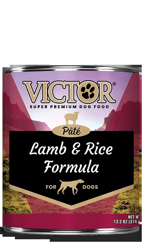 Victor Wet Dog Food – Lamb & Rice Formula Pate – 13.2oz Can