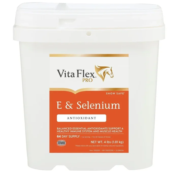 Vita Flex E and Selenium Supplement for Horses, Balanced Essential Antioxidants