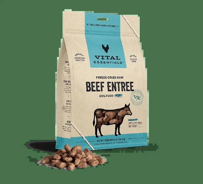 Vital Essentials Beef Entree Nibs Freeze-Dried Raw Dog Food