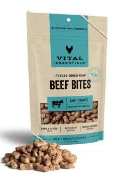 Vital Essentials Dog Treat Beef Nibs 2.5oz