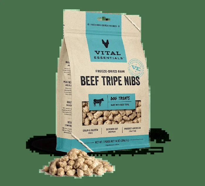 Vital Essentials Freeze-Dried Beef Tripe Nibs Dog Treats