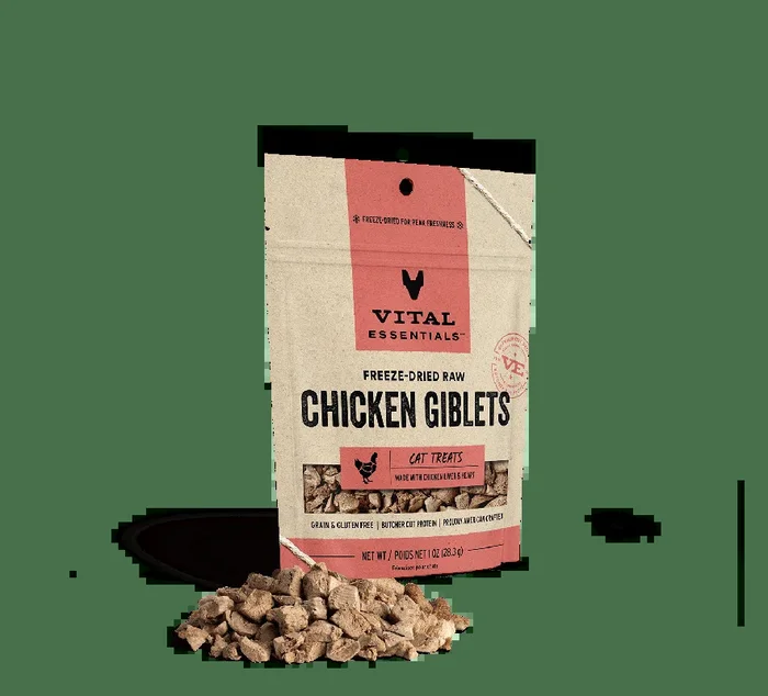 Vital Essentials Freeze-Dried Chicken Giblets Cat Treats