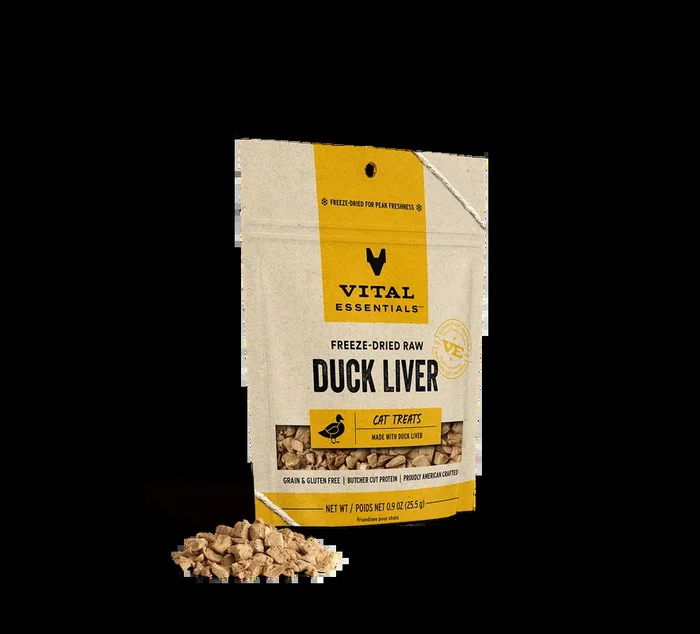 Vital Essentials Freeze-Dried Raw Duck Liver Cat Treats