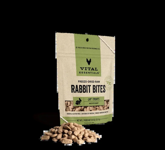 Vital Essentials Freeze Dried Raw Rabbit Bites Cat Treats