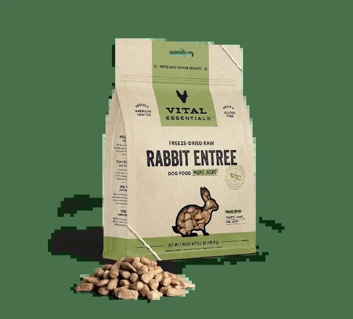 Vital Essentials Freeze-Dried Raw Rabbit Entrée Mini Nibs Dog Food