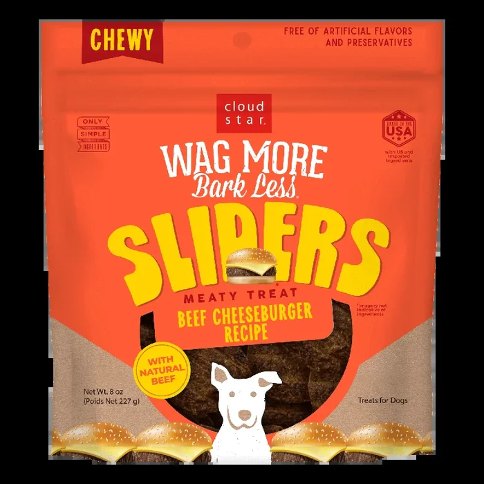 Wag More Sliders Beef Cheeseburger Jerky Recipe 8oz