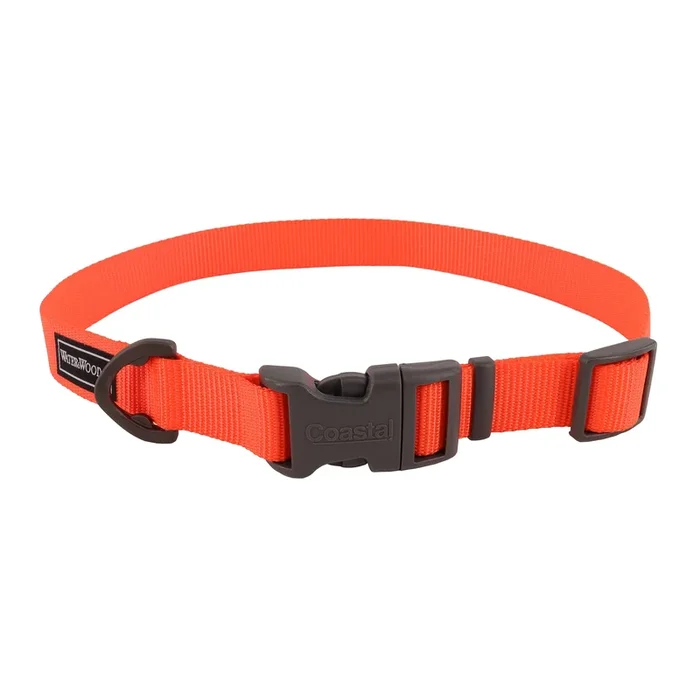 Water & Woods™ Adjustable Dog Collar, Orange Medium