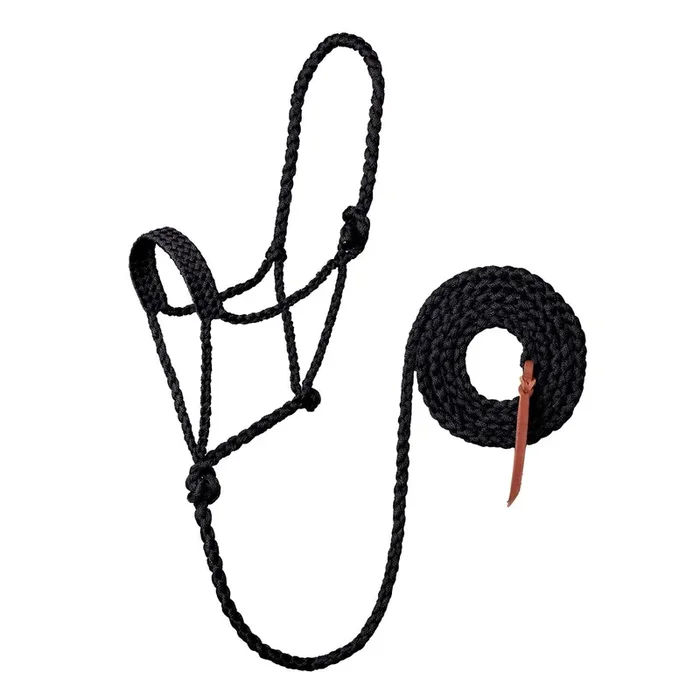 Weaver Braided Poly Rope Horse Halter with Lead