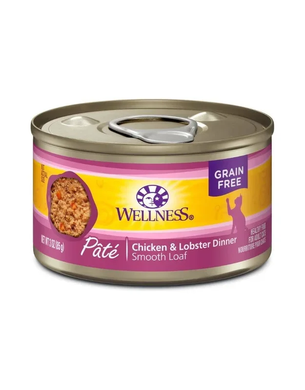 WELLNESS Chicken and Lobster Canned Cat Food CASE