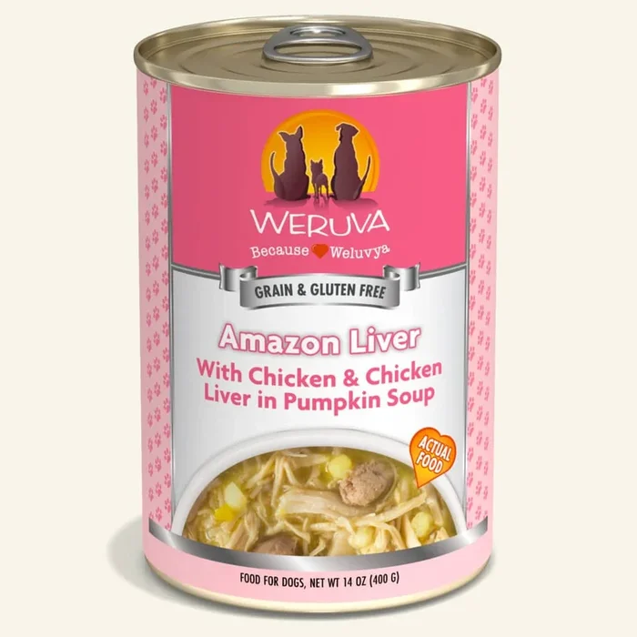 Weruva Amazon Liver with Chicken & Chicken Liver in Pumpkin Soup Dog Food
