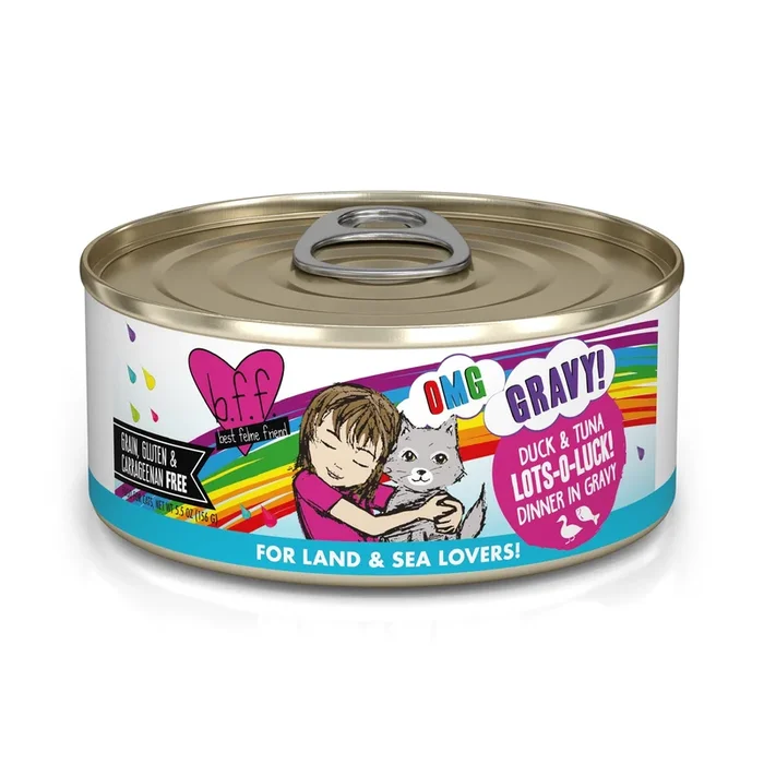 Weruva BFF Oh My Gravy Duck & Tuna Lots-O-Luck! Dinner in Gravy Canned Cat Food