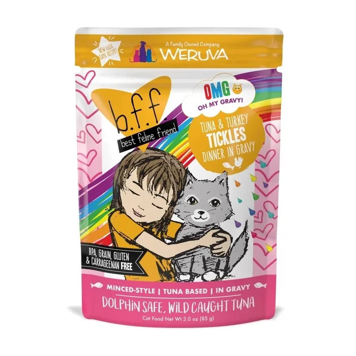 Weruva BFF Tuna and Turkey Tickles Recipe Pouches Wet Cat Food