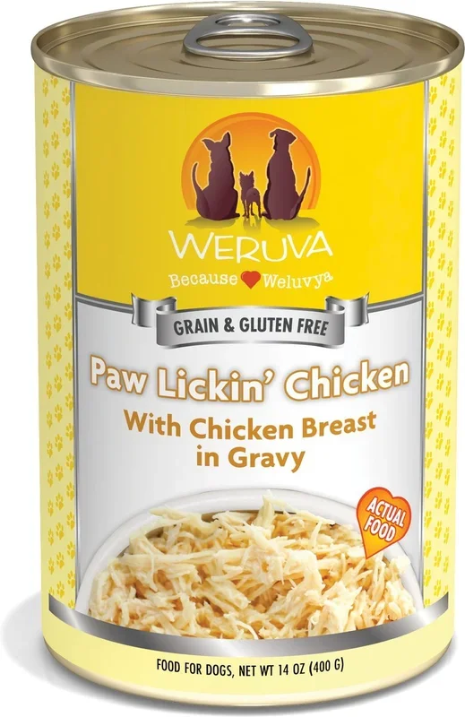 Weruva Dog Paw Lickin’ Chicken in Gravy Grain-Free Canned Food
