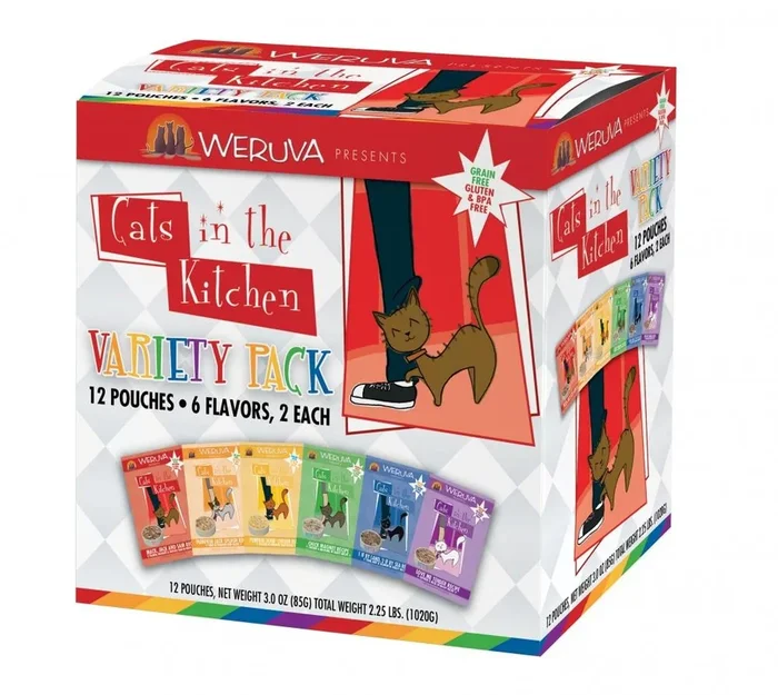 Weruva Grain Free Cats in the Kitchen Pouches Variety Pack