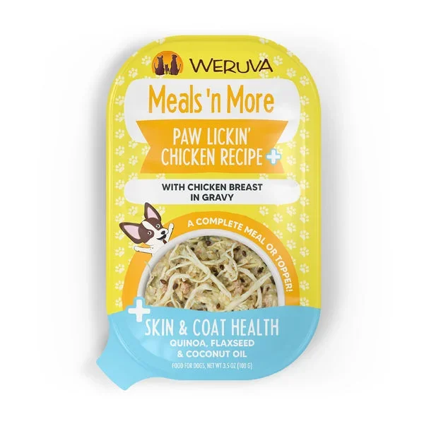 Weruva Meals ‘n More Paw Lickin’ Chicken Recipe Plus with Chicken Breast in Gravy for Dogs