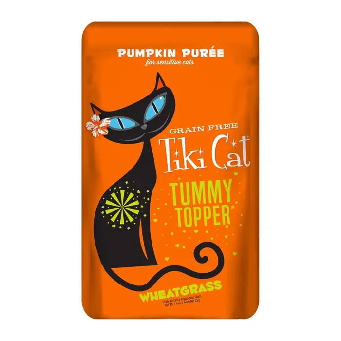 Wet Cat Food Topper – TUMMY TOPPER – Pumpkin Puree & Wheatgrass