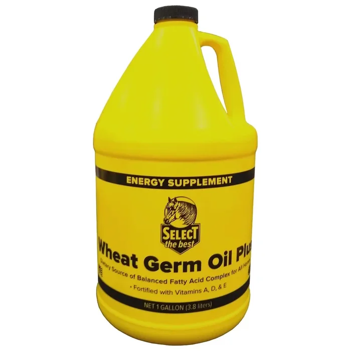 Wheat Germ Oil Plus Horse Fatty Acid Supplement – Omega-3 & Omega-6, Coat & Skin Health, Gallon