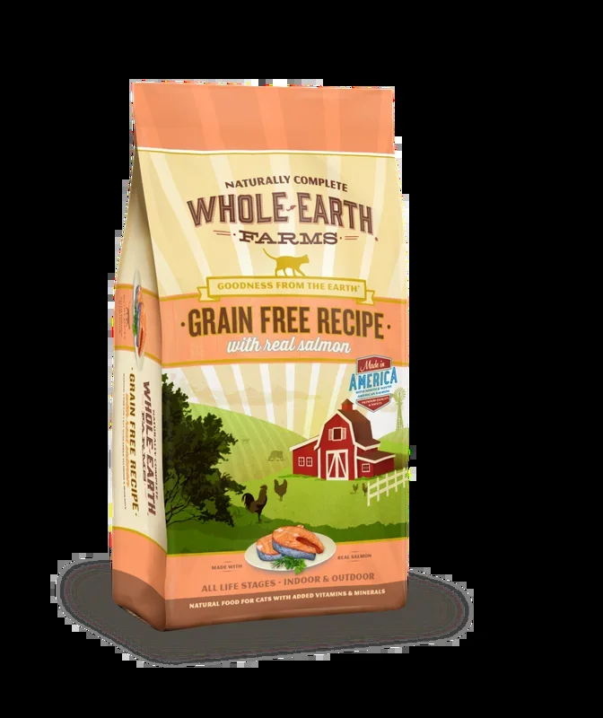 Whole Earth Farms Grain Free Real Salmon Recipe Dry Cat Food