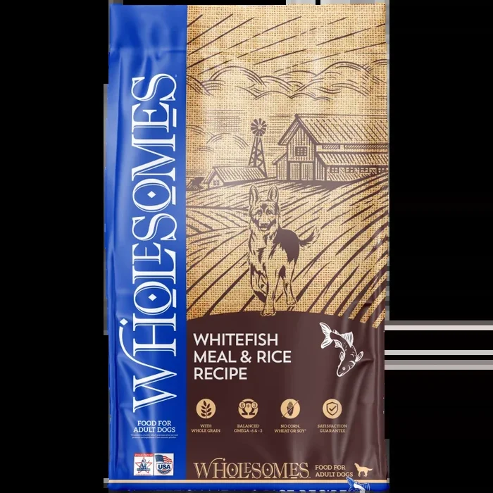 Wholesomes Whole Grain Dry Dog Food – Whitefish & Rice – 40lb Bag