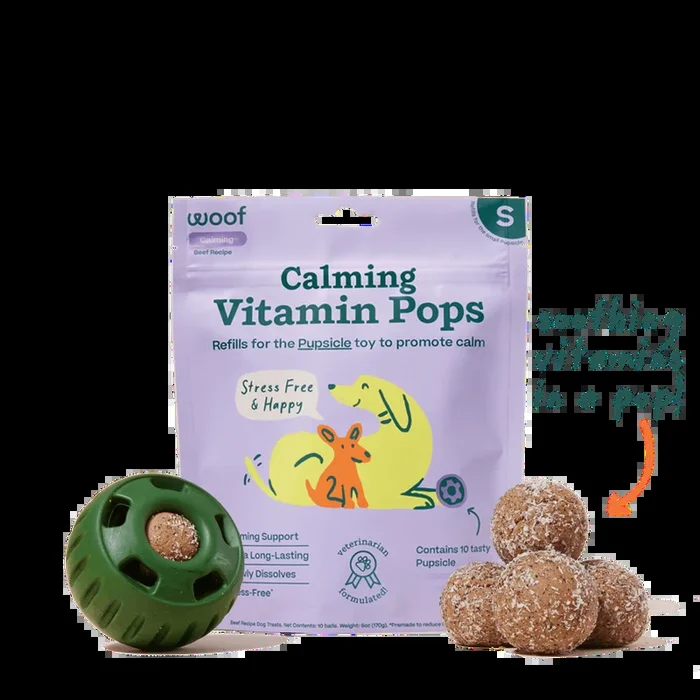 Woof Calming Vitamin Pops Dog Treats