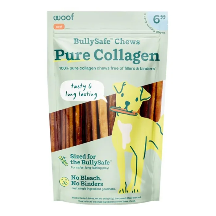 Woof Dog Bullysafe Chews Pure Collagen 6in