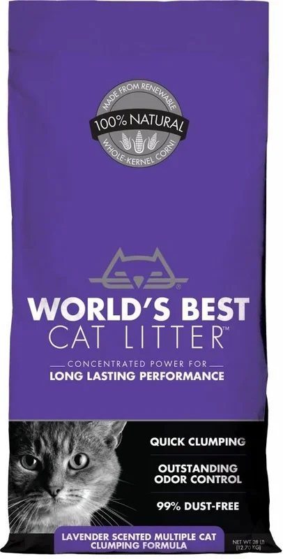 World’s Best Lavender Scented Multiple Cat Clumping Formula Cat Litter