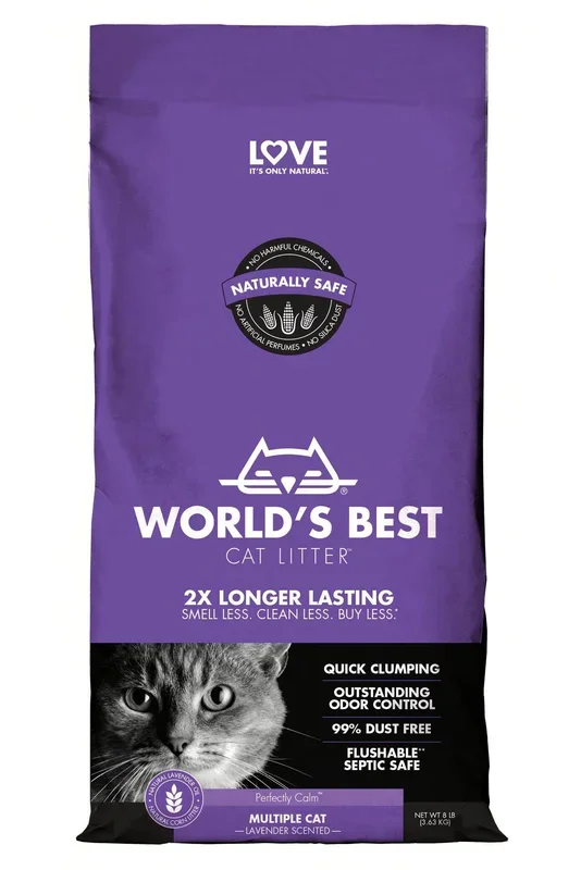World’s Best Multi-Cat Lavender Scented Cat Litter, 15 lb