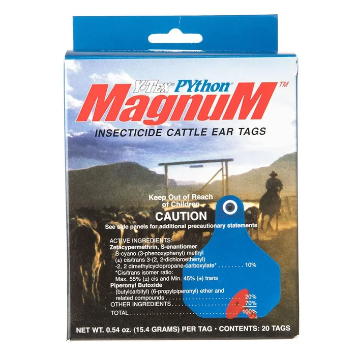Y-Tex Python Magnum Ear Tags 20Pc Box