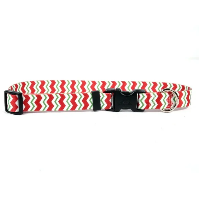 Yellow Dog Design – Holiday Peppermint Chevron Cat Collar