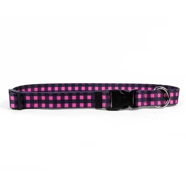 Yellow Dog Design – Pink Buffalo Plaid Cat Collar