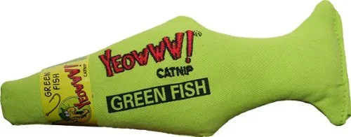 Yeowww! 100% Organic Catnip Green Fish Toy