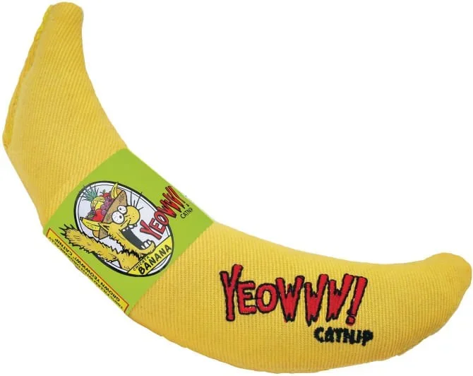 Yeowww! Banana Catnip Toy, 7″