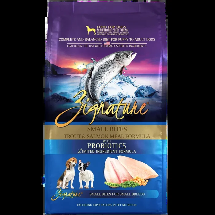 Zignature Small Bites Trout & Salmon Formula Dry Dog Food