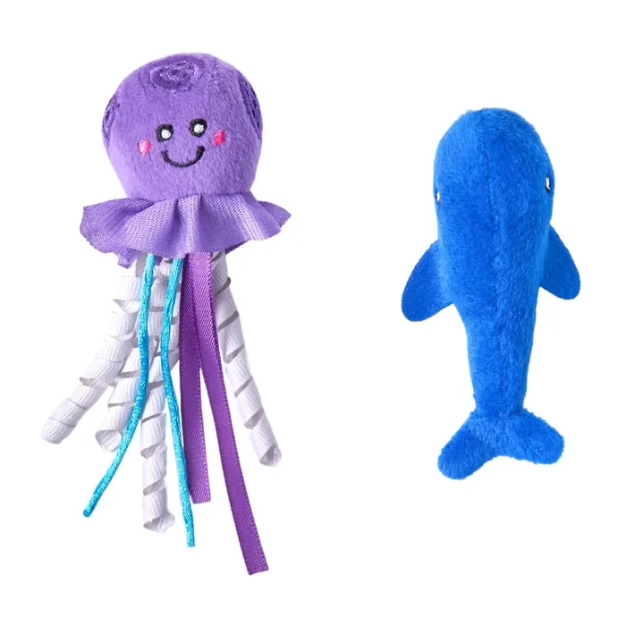 ZippyPaws – ZippyClaws® Mesh Mates 2-Pack – Jellyfish and Whale