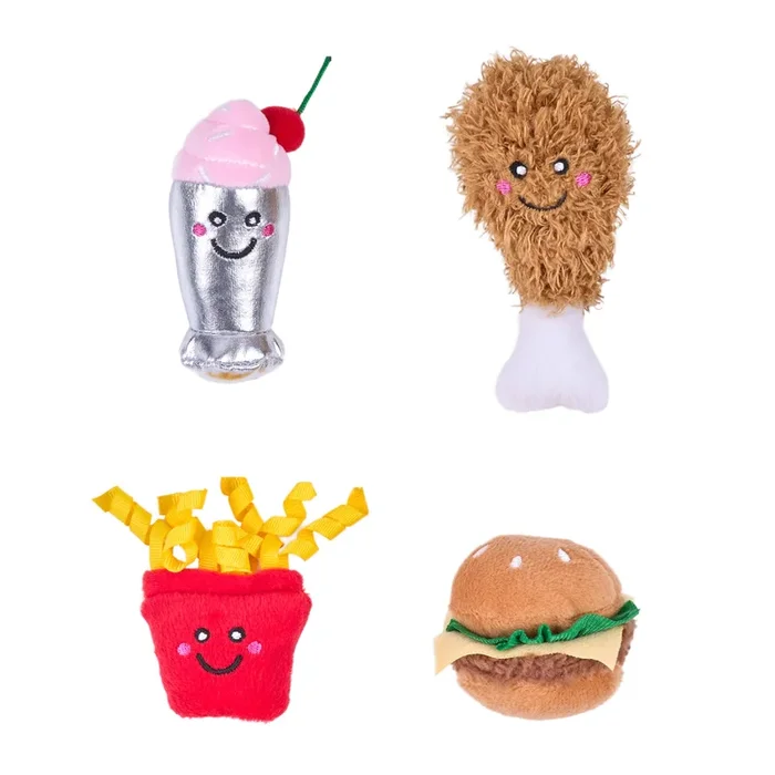 ZippyPaws – ZippyClaws® NomNomz® 4-Pack – Fast Food