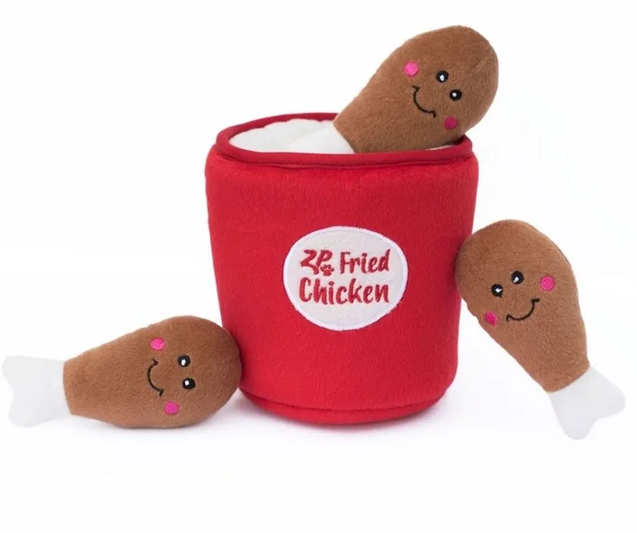 ZippyPaws, Burrow – Chicken Bucket Dog Toy