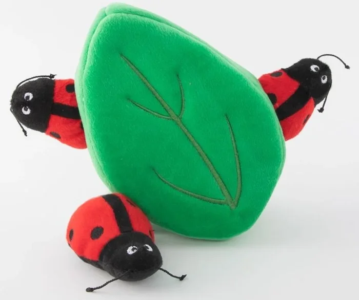 ZippyPaws, Burrow – Ladybugs in Leaf Dog Toy