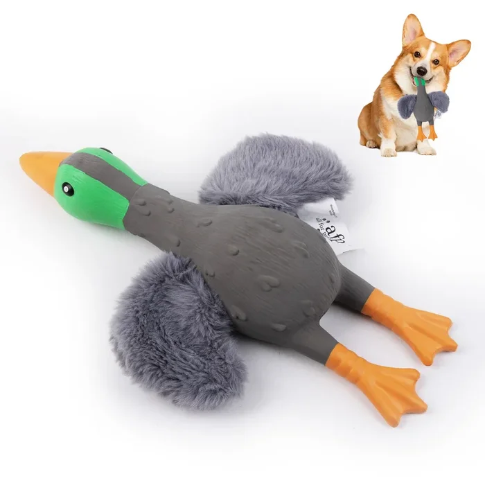 ZooTex Squeaky Latex Dog Toys – Soft Wing Mallard