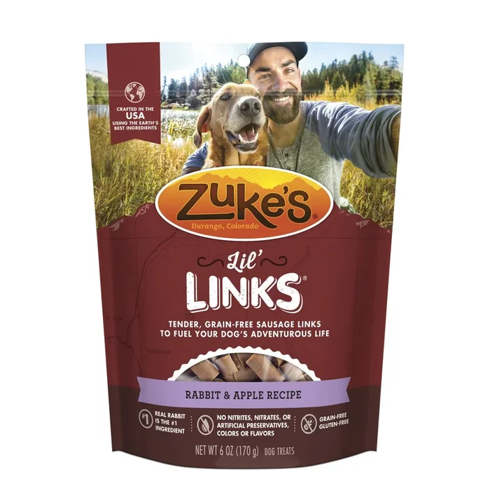 Zukes Lil’ Links Grain Free Rabbit and Apple Recipe for Dogs