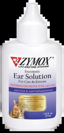 ZYMOX® Enzymatic Ear Solution with 0.5% Hydrocortisone for Cats and Kittens
